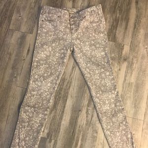 Free People Skinny Crop Floral Jeans Size 28